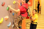 Climbing wall is suitable for children with various levels of physical fitness.