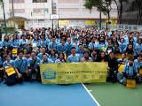 Mr Lau Ming Wai, a non-executive director of the Chinese Estates Holdings Limited, and over 200 volunteers from the Group joined us in selling flags on Heep Hong's Flag Day.